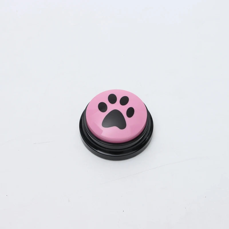 Pet Communication Button Dog Toys Recordable Pet Speaking Training Dog Talking Button Cute Claw Print Pattern Dog Accessories