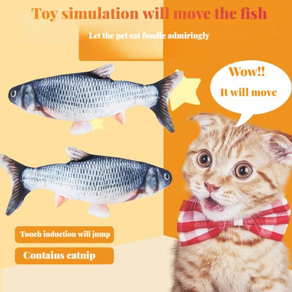 Cat Toys Electric Fish with USB Charging Built-In Lithium Battery Simulation Realistic Pet Molar Interactive Toys Pet Supplies