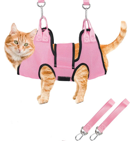 TONG Cat Holder for Grooming Pet Hammock Restraint Bag for Cleaning Pet Grooming Supplies for Dogs Cats Bathing Nail Clipping