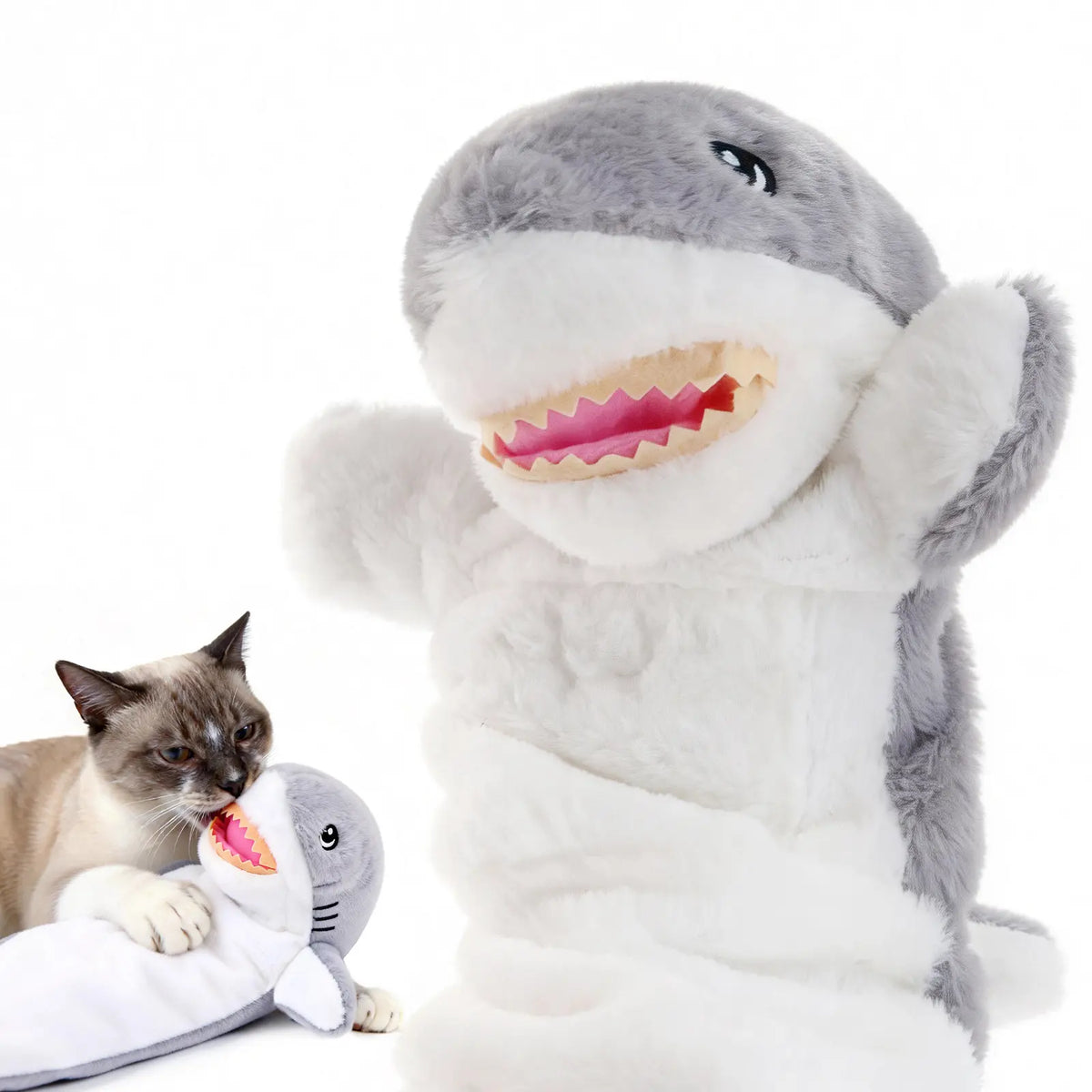 Catails Shark Cat Wrestling Glove - Interactive Puppet with Protective Sleeve, Hidden Pocket for Indoor Cats, Satisfies Hunting Instincts & Relieves Boredom Bird Toy