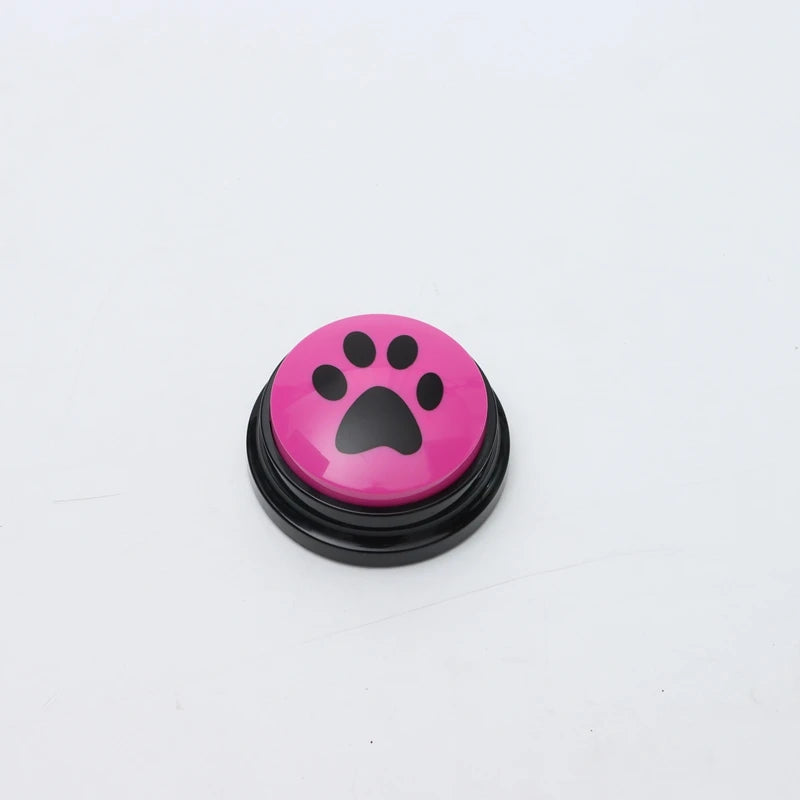 Pet Communication Button Dog Toys Recordable Pet Speaking Training Dog Talking Button Cute Claw Print Pattern Dog Accessories