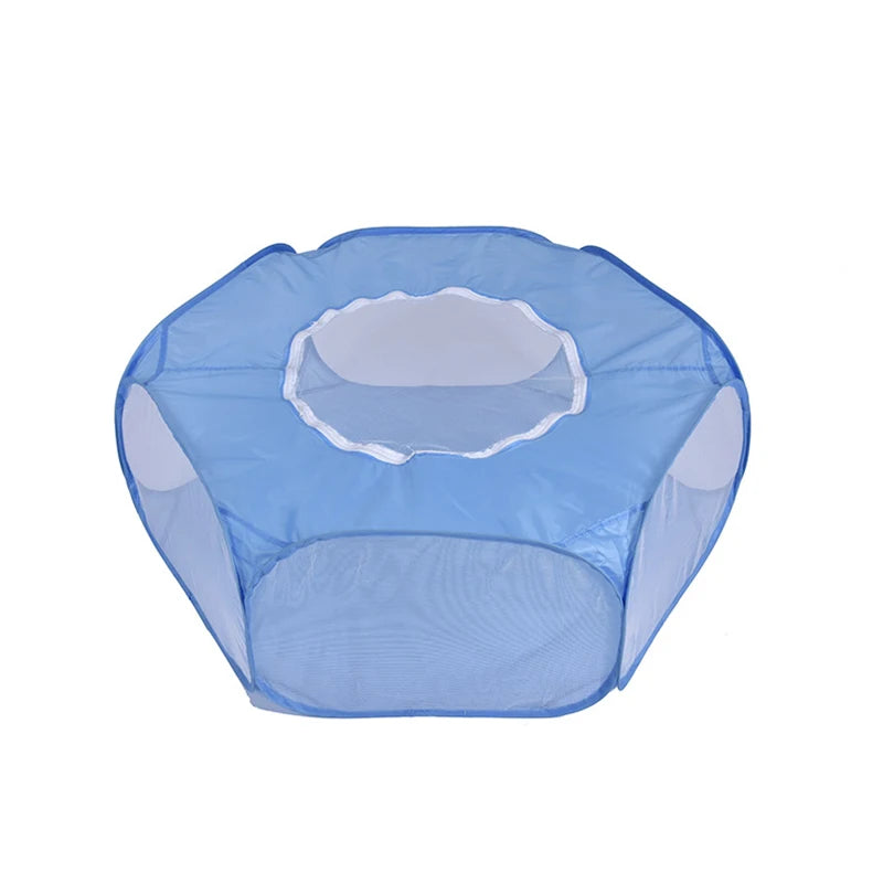 Portable Small Pet Cage Transparent Hedgehog Cage Tent Pet Playpen Open Folding Yard Fence for Dog Hamster Rabbit Guinea Pig