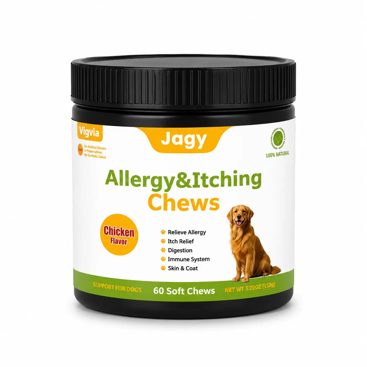 Allergy Relief Chews for Dogs - 120 Naturalsoft Chews Fish Oil Treats for Itchy Skin, Hot Spots & Shedding Advanced Skin & Coat Vitamins with Soothingsupport for Healthy Pet Skin & Coat,Back to School