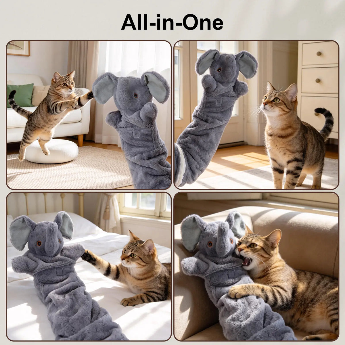 Catails Shark Cat Wrestling Glove - Interactive Puppet with Protective Sleeve, Hidden Pocket for Indoor Cats, Satisfies Hunting Instincts & Relieves Boredom Bird Toy