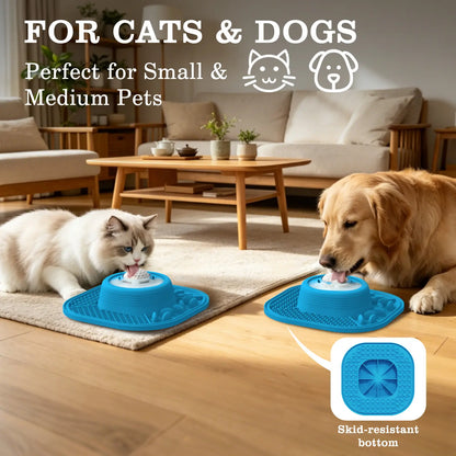 Pawlove Slow Feeder Dog Bowl for Liquid Treats with Floating Rolling Ball, Anti-Slip Dog Lick Bowl, Bone Broth and Yogurt Pup for Large Medium Small Breeds Dietary Supplement/Post-Op Nutrition Stuff Dogaccessories Great Pet Supplies