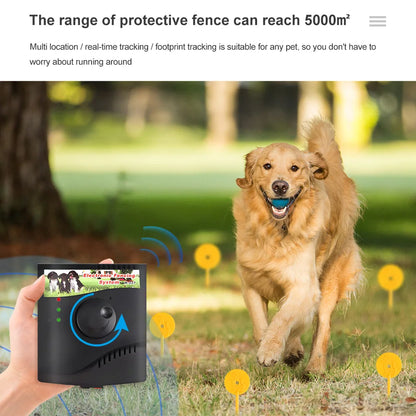 W-227 Electric Dog Fence Rechargeable Dog Fencing Collar Pet Fence System Containment Dog Training Collar for Pets Dog Supplies