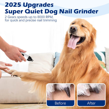 2024 New Silent Grind Pro for Dogs Silent Grind Pro Dog Nail Trimmer Electric Dog Nail Clippers Pet Paws Grooming Smoothing Tool