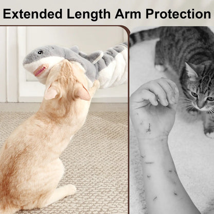 Catails Shark Cat Wrestling Glove - Interactive Puppet with Protective Sleeve, Hidden Pocket for Indoor Cats, Satisfies Hunting Instincts & Relieves Boredom Bird Toy