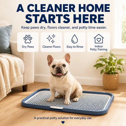 Professional Dog Grooming & Cleaning Kit - Plastic Comb, Brush, Shampoo Mitt, 65X50Cm (25.6X19.7In) Fully Leakproof Base, Potty Training Supply for Dogs/Puppies, Keeps Paws & Belly Fur Away from Urine, Odor Control, Puppy, Drainage
