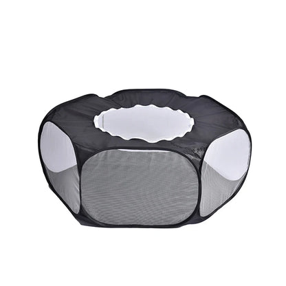 Portable Small Pet Cage Transparent Hedgehog Cage Tent Pet Playpen Open Folding Yard Fence for Dog Hamster Rabbit Guinea Pig