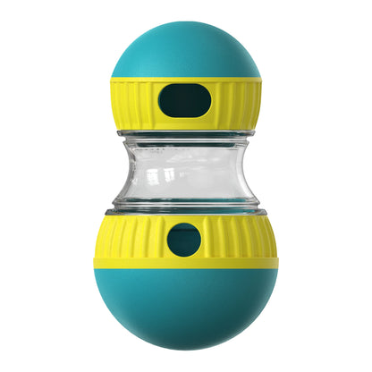 Interactive Cat Treat Dispenser Toy, Squeaky Puzzle Feeder for Slow Feeding & Anxiety Relief, Food-Grade ABS