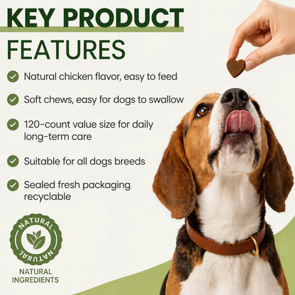 Allergy Relief Chews for Dogs - 120 Naturalsoft Chews Fish Oil Treats for Itchy Skin, Hot Spots & Shedding Advanced Skin & Coat Vitamins with Soothingsupport for Healthy Pet Skin & Coat,Back to School