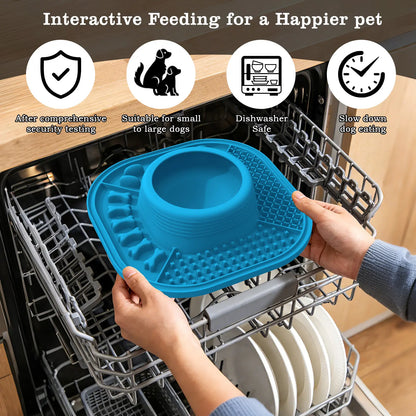 Pawlove Slow Feeder Dog Bowl for Liquid Treats with Floating Rolling Ball, Anti-Slip Dog Lick Bowl, Bone Broth and Yogurt Pup for Large Medium Small Breeds Dietary Supplement/Post-Op Nutrition Stuff Dogaccessories Great Pet Supplies