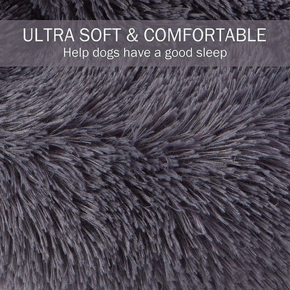 Fluffy Calming Dog Bed Washable Pet Mat Waterproof Anti-Slip Anti-Anxiety Pet Kennel for Large Medium Small Puppy Cats